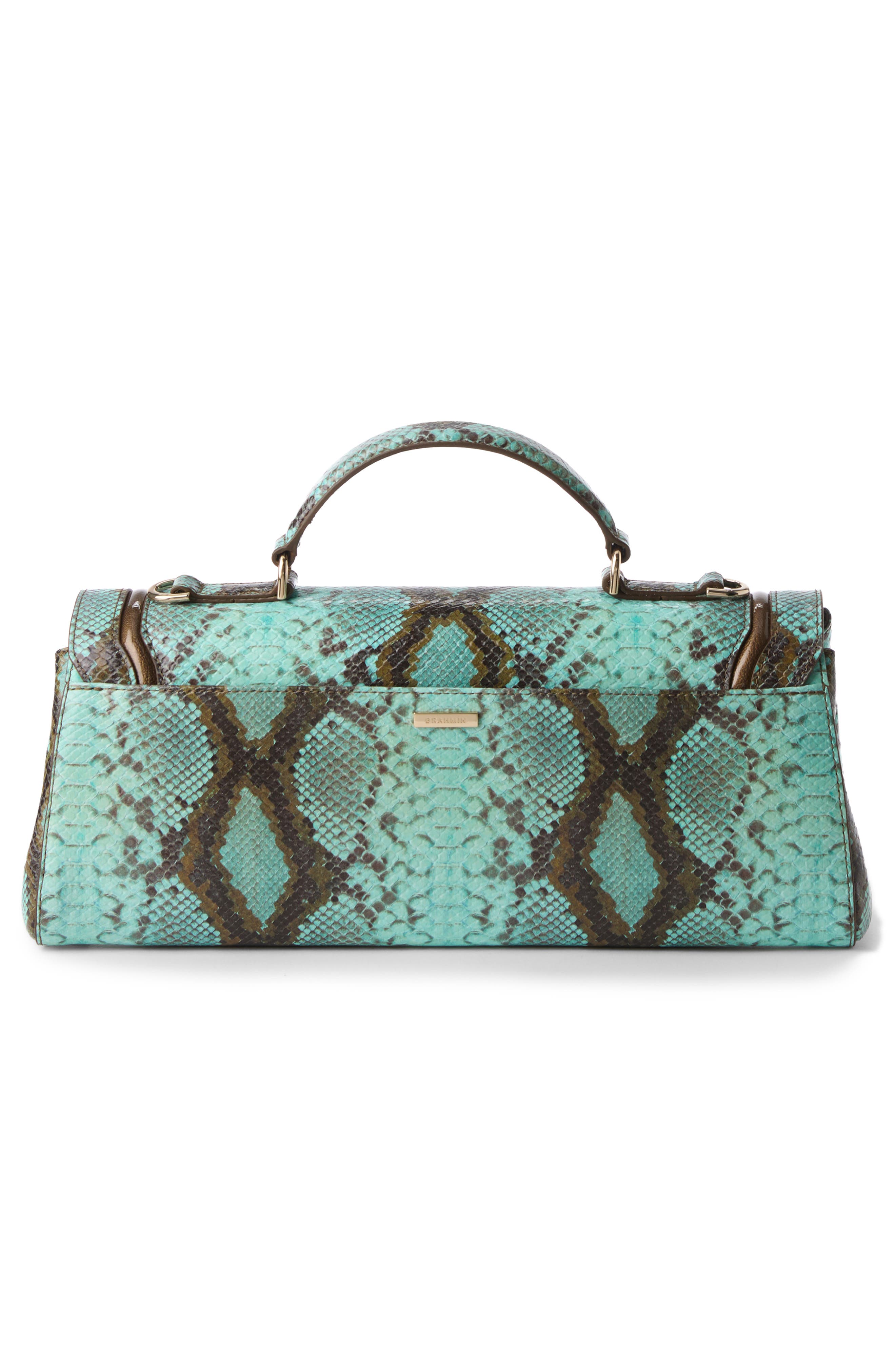 Brahmin Dayan Snake Embossed Leather Top Handle Bag, Alternate, color, 