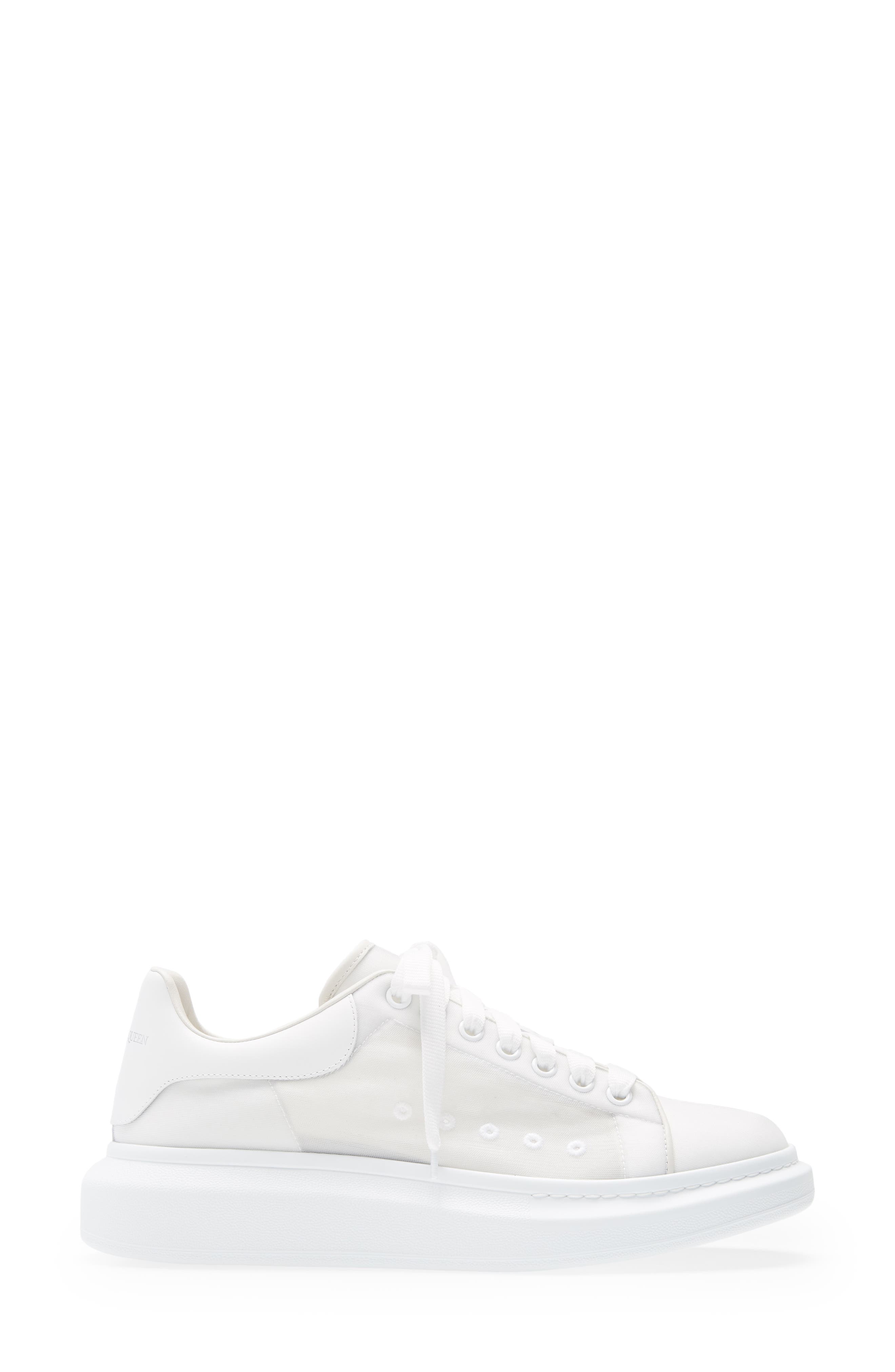 Alexander McQueen Oversize Transparent Sneaker, Alternate, color, WHITE