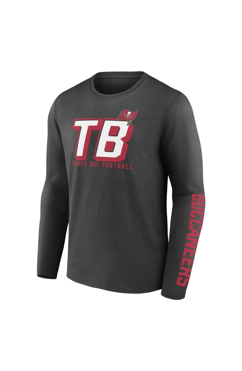 FANATICS Men's Fanatics Branded Pewter/Red Tampa Bay Buccaneers Two-Pack T-Shirt Combo Set, Alternate, color, 