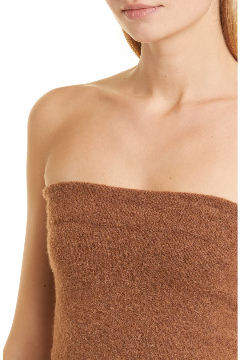 Strapless Top, Alternate, color, TOBACCO