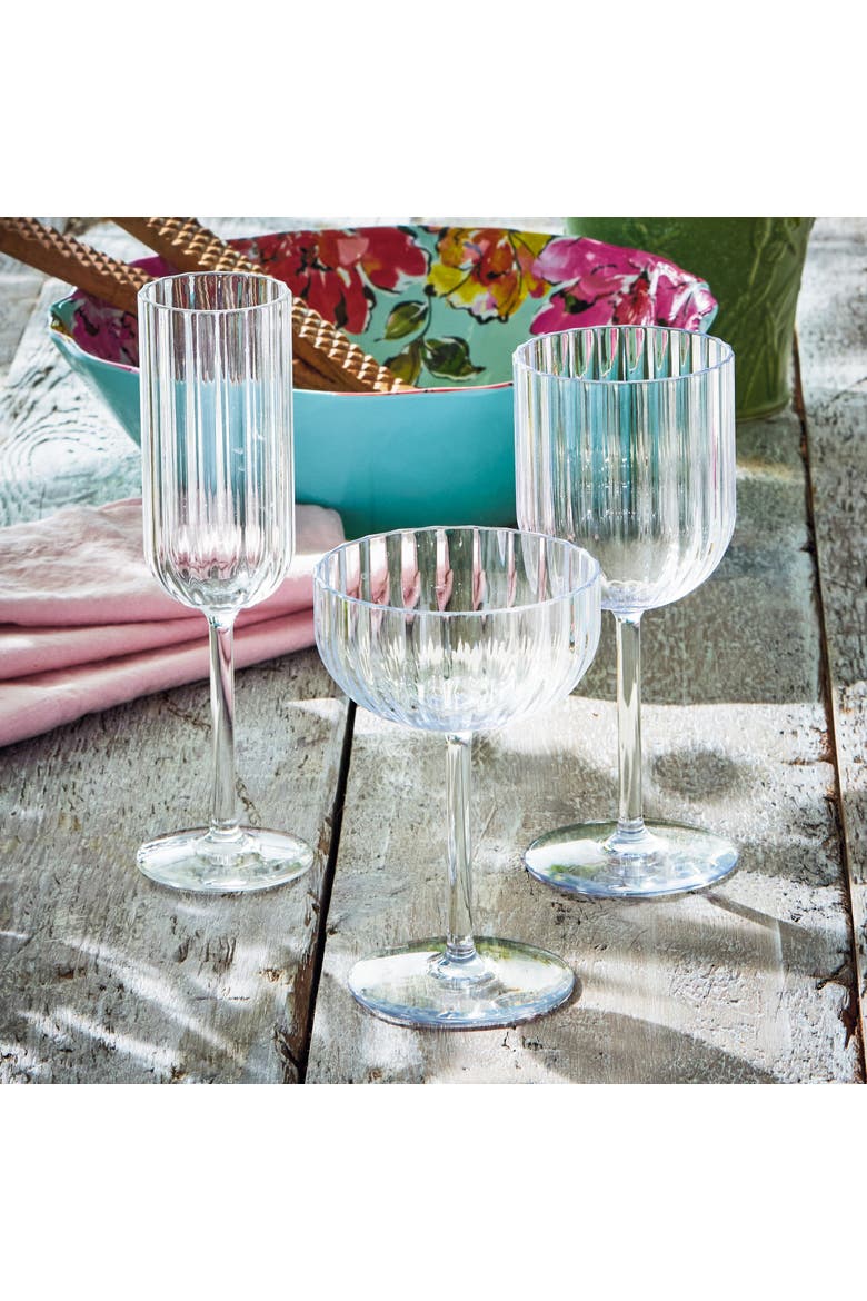 Riley Acrylic Champagne Clear Acrylic Spring, Alternate, color, Clear