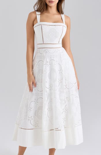 Ava Embroidered A-Line Dress