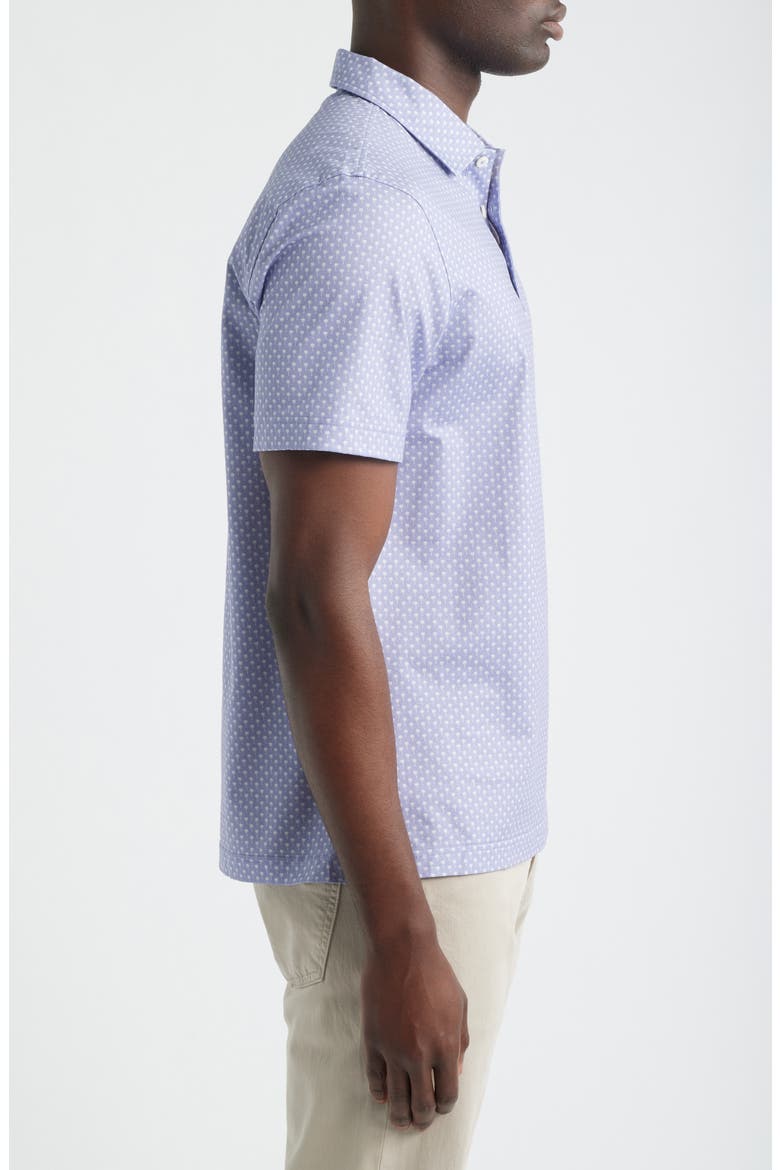 Victor OoohCotton® Palm Tree Print Polo, Alternate, color, LILAC