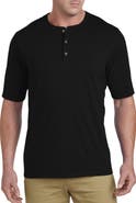 Harbor Bay by DXL Wicking Jersey Henley Shirt