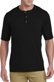 Harbor Bay by DXL Wicking Jersey Henley Shirt