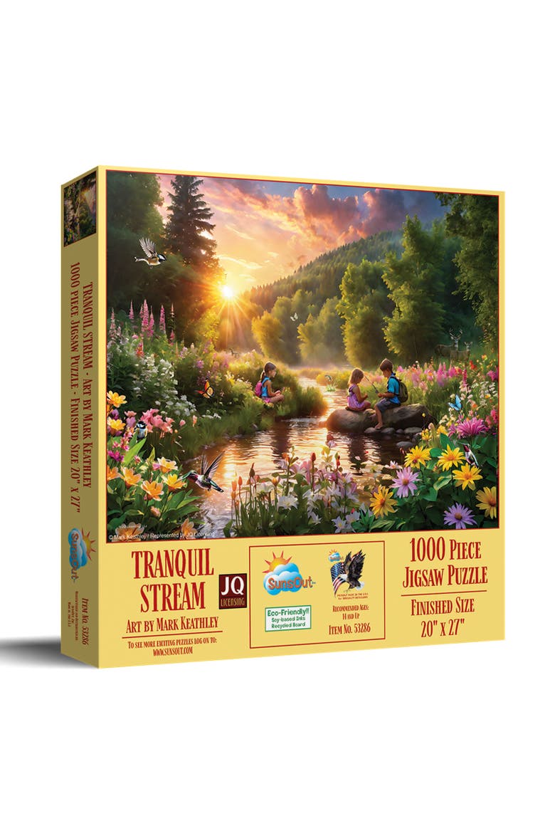 Tranquil Stream 1000 piece Jigsaw Puzzle for Adults, Main, color, Multicolor