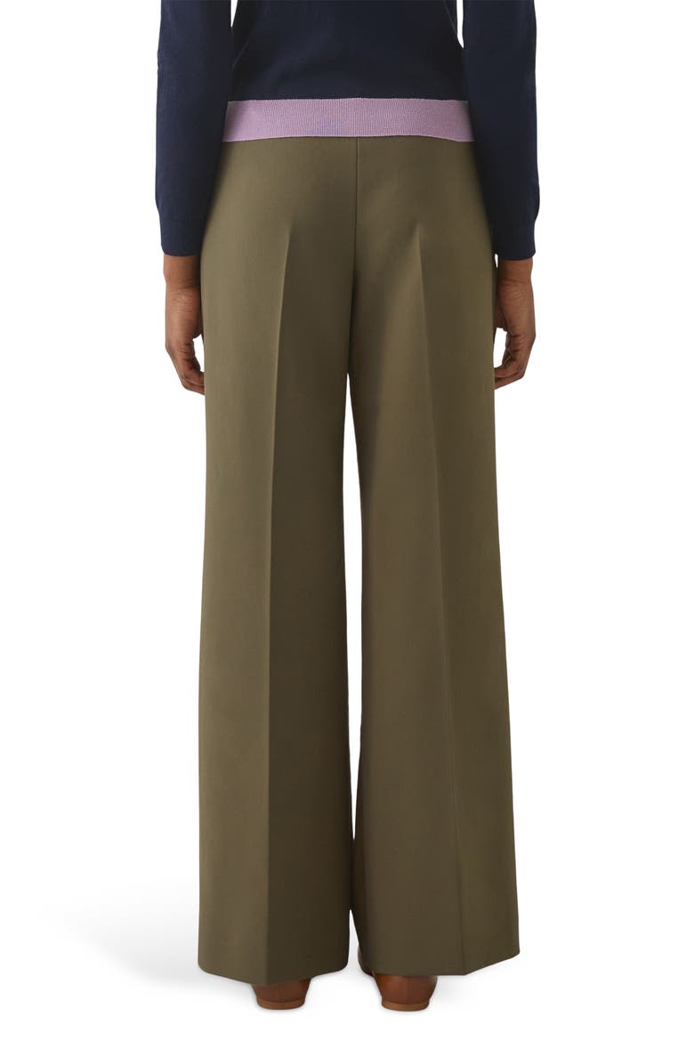 Petra Pleated Wide Leg Pants, Alternate, color, DARK KHAKI