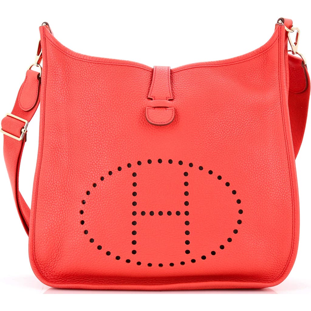 Pre-owned Hermes Hermes Evelyne Bag Gen Iii Clemence Gm In Purple