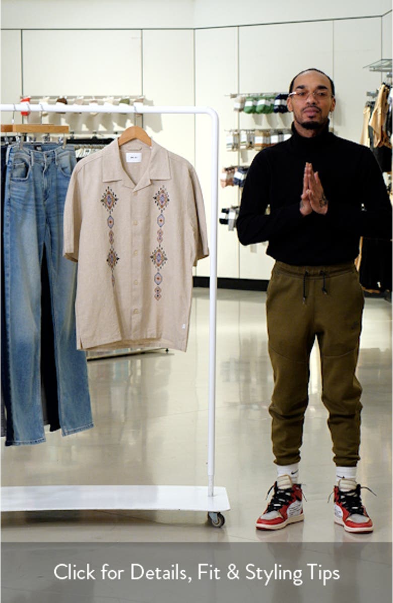 Ole 5396 Embroidered Linen & Cotton Camp Shirt, sales video thumbnail