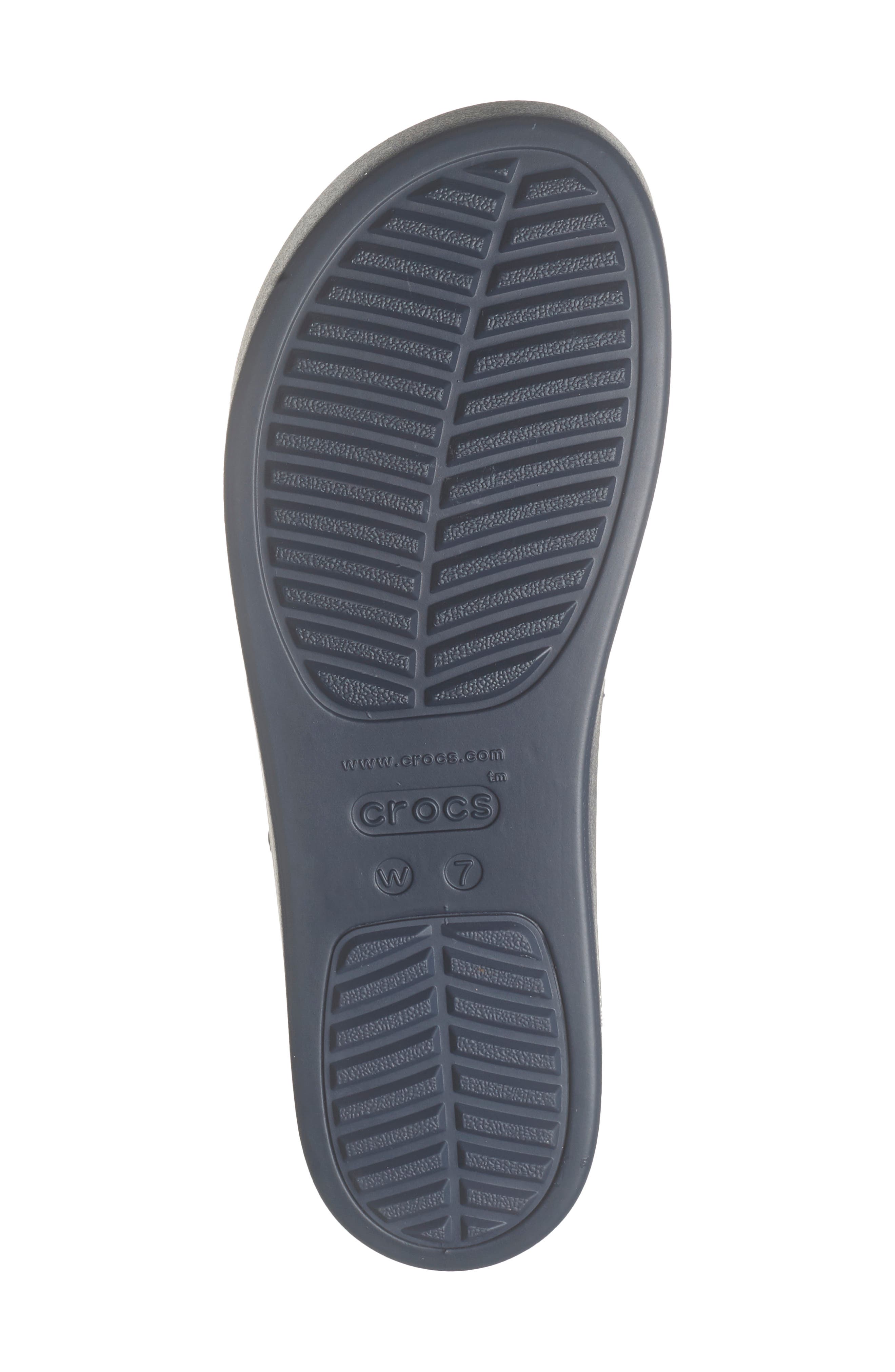 CROCS Brooklyn 4U Water Resistant Wedge Slingback Sandal, Alternate, color, Navy
