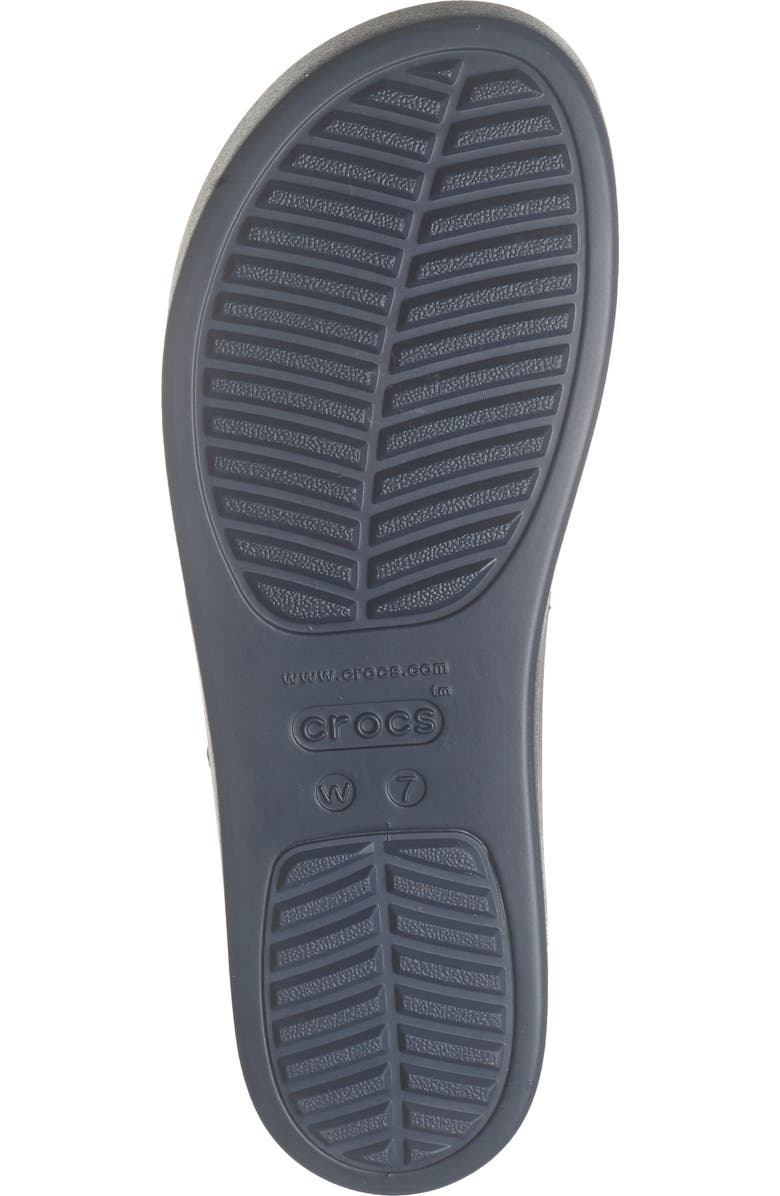 CROCS Brooklyn 4U Water Resistant Wedge Slingback Sandal, Alternate, color, Navy