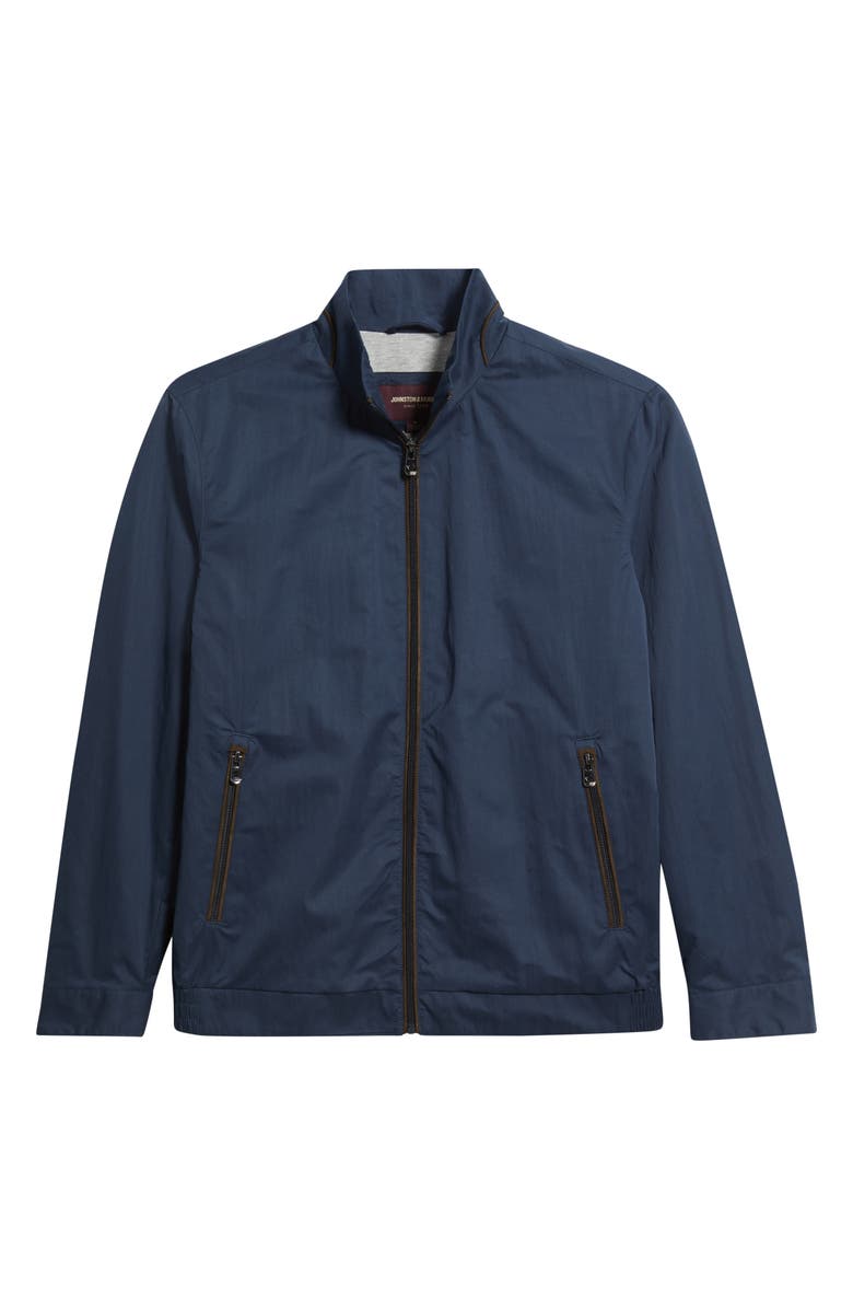 Johnston & Murphy Water Resistant Full-Zip Jacket, Main, color, Navy