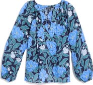 vineyard vines Print Split Neck Popover Top