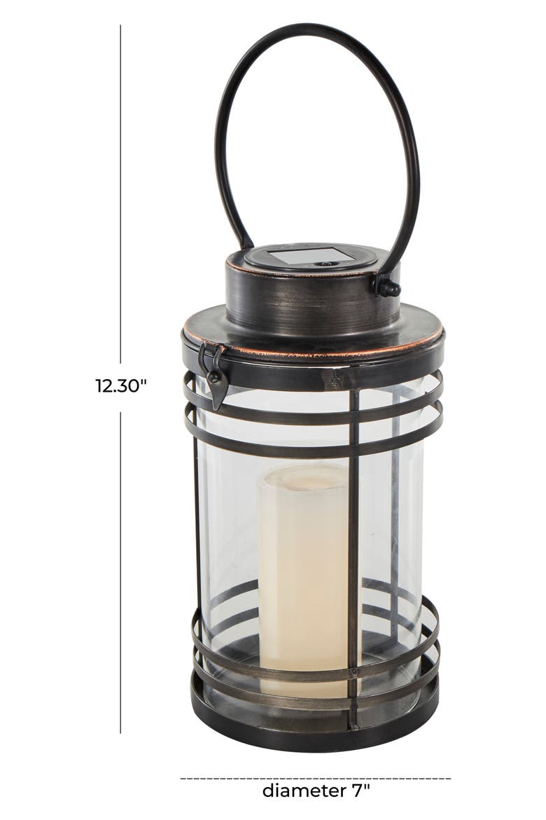 Metal Candle Lantern, Alternate, color, BLACK