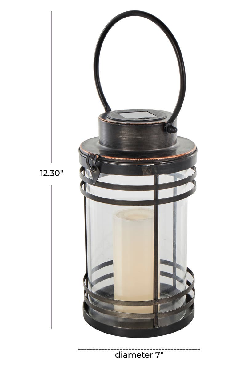 GINGER BIRCH STUDIO Metal Candle Lantern, Alternate, color, Black