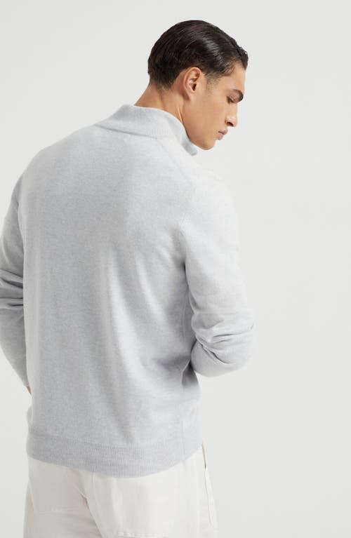 Brunello Cucinelli Cashmere Sweater In Light Grey