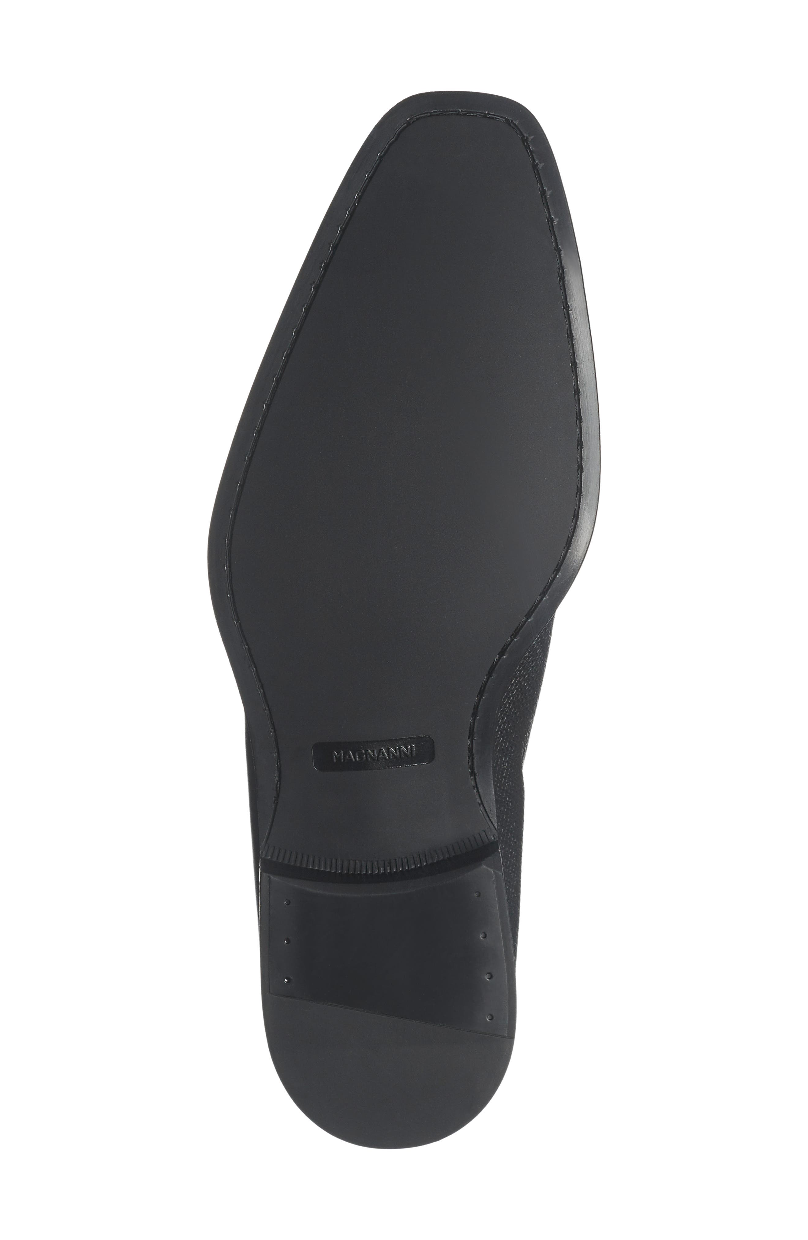 Magnanni Aneto II Monk Strap Shoe, Alternate, color, Black / Black