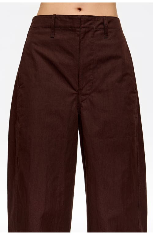 Bimba Y Lola Technical Cotton Barrel Leg Trousers In Multi