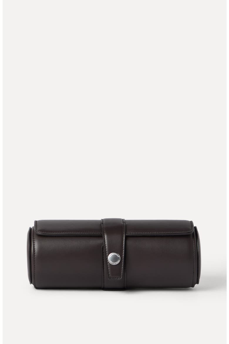 Calfskin watch case, Alternate, color, Brown
