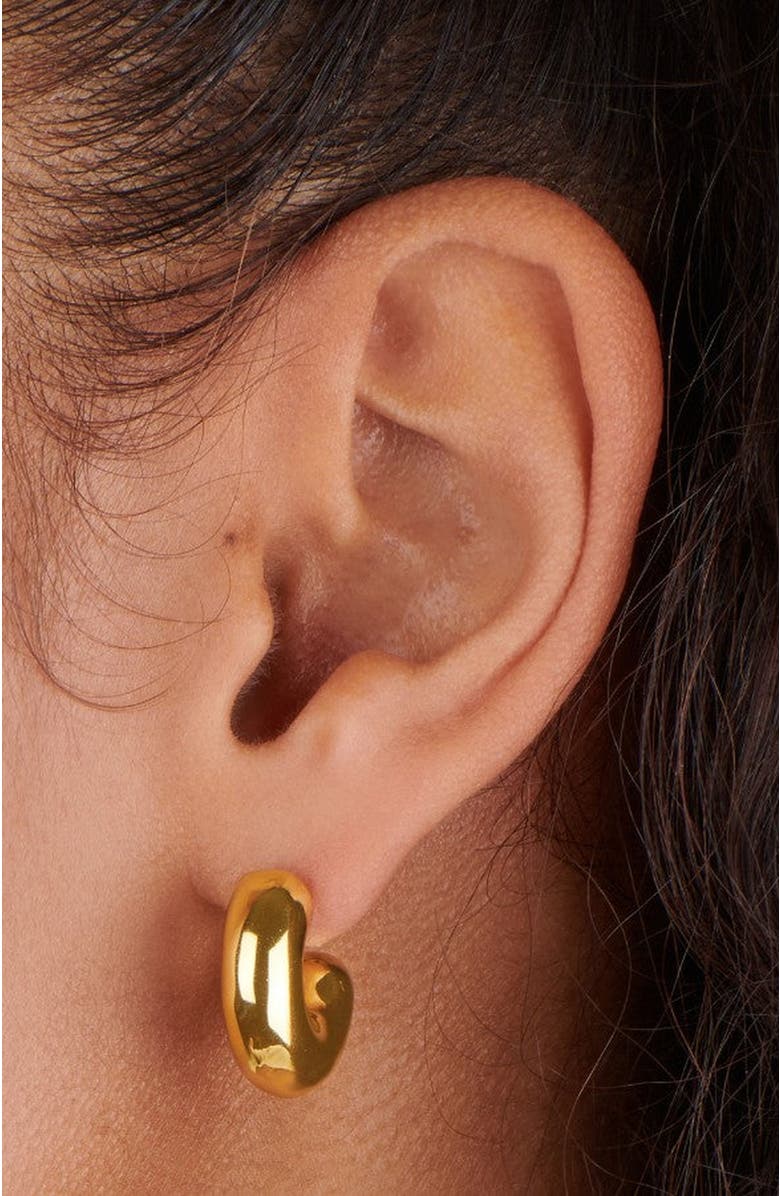 Little Sky Stone Naomi Chunky Hoop Earrings, Alternate, color, Gold