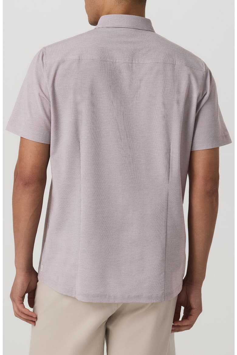 Short Sleeve Bridge Button-Up Shirt, Alternate, color, SABLE MINI STRIPE