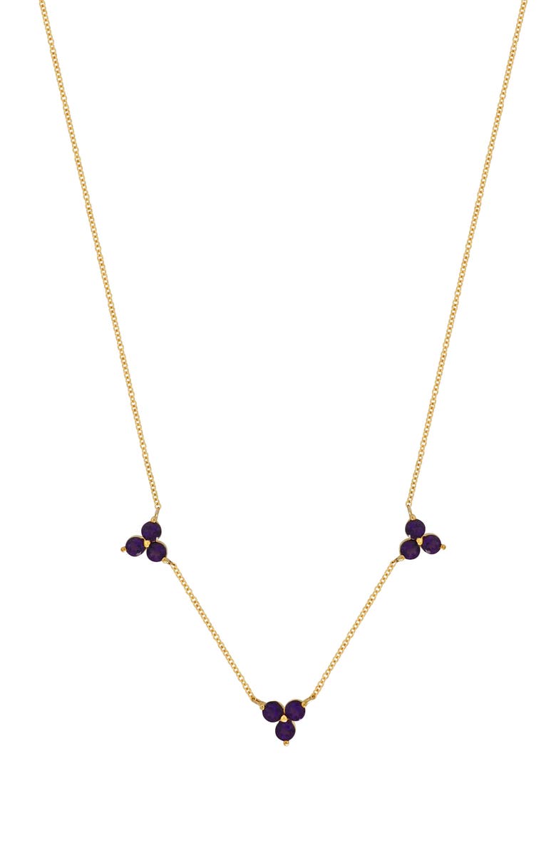 Bony Levy 14K Gold Three Station Pendant Necklace, Main, color,