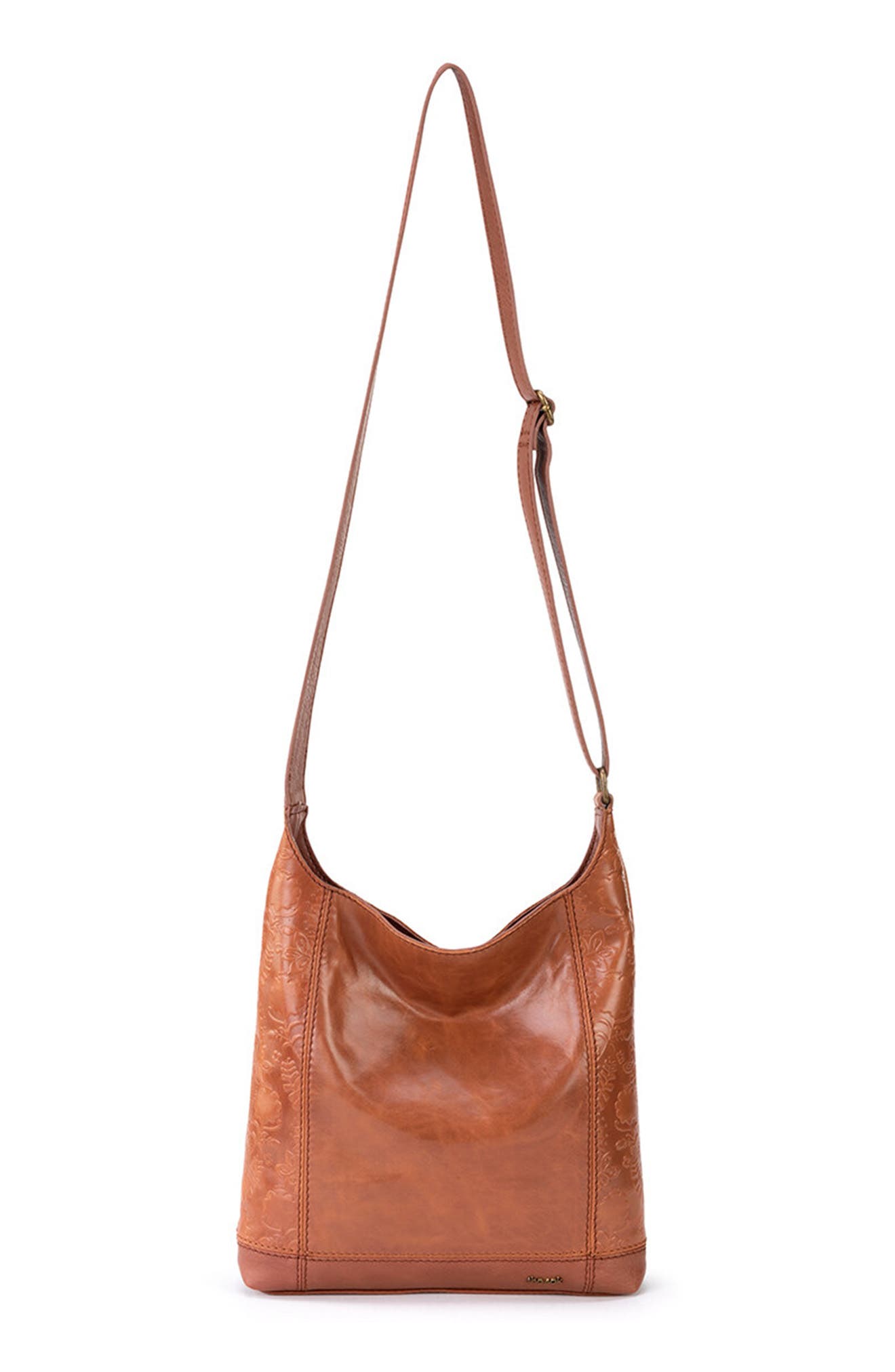 De Young Crossbody Bag, Alternate, color, TOBACCO FLORAL EMBOSSED