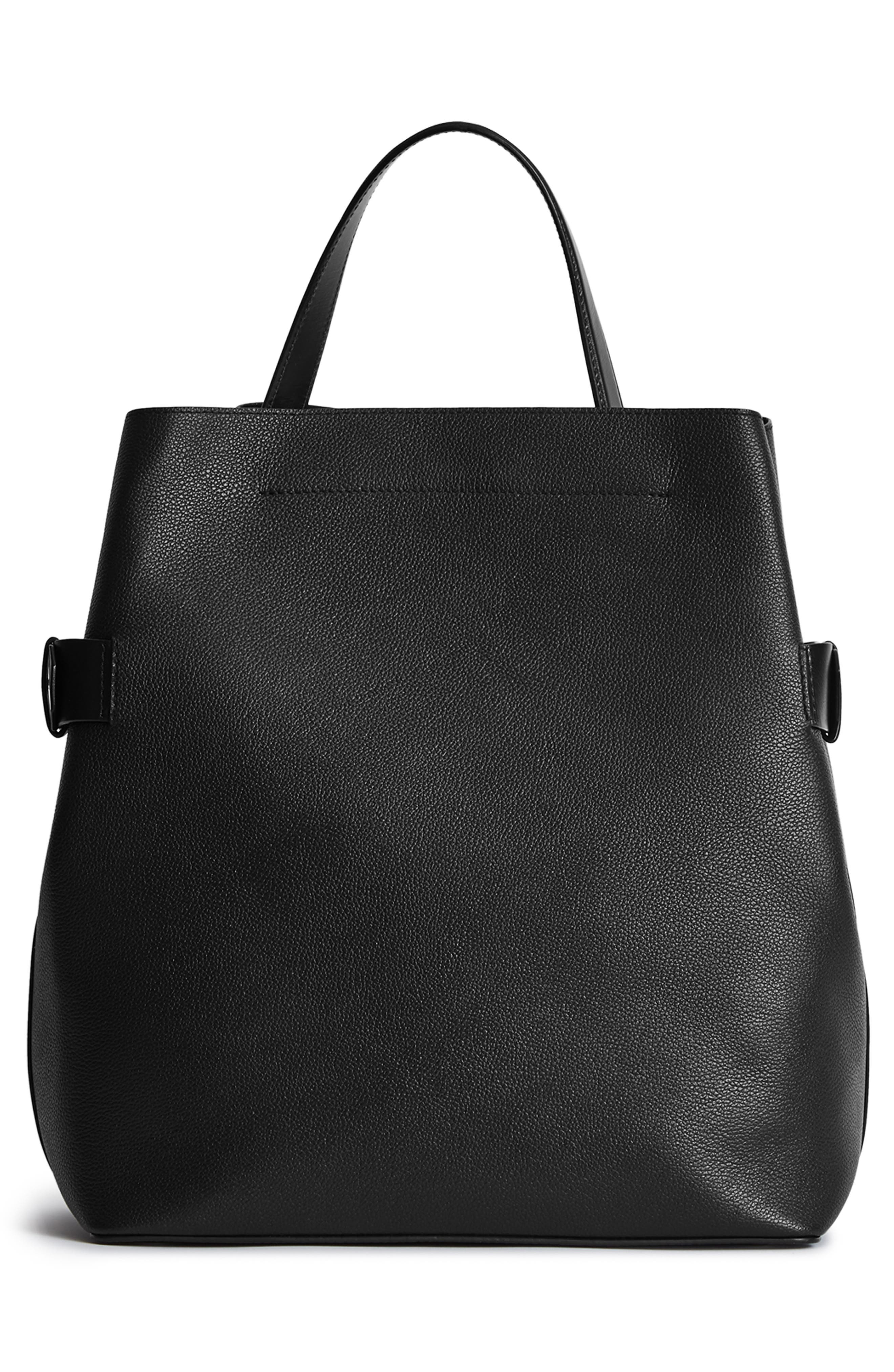 Reiss Freya Leather Bucket Bag, Alternate, color, 