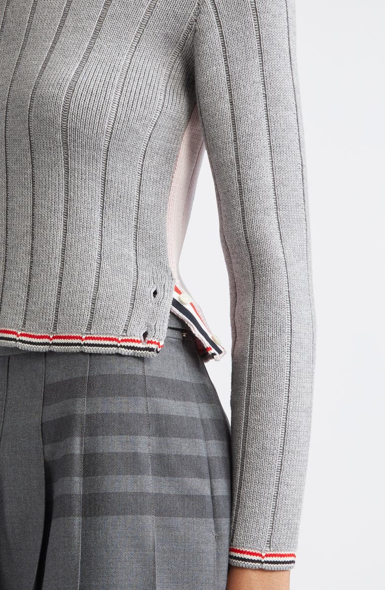 Thom Browne Fun-Mix Ladder Stitch Wool Sweater, Alternate, color, Multicolor Mix
