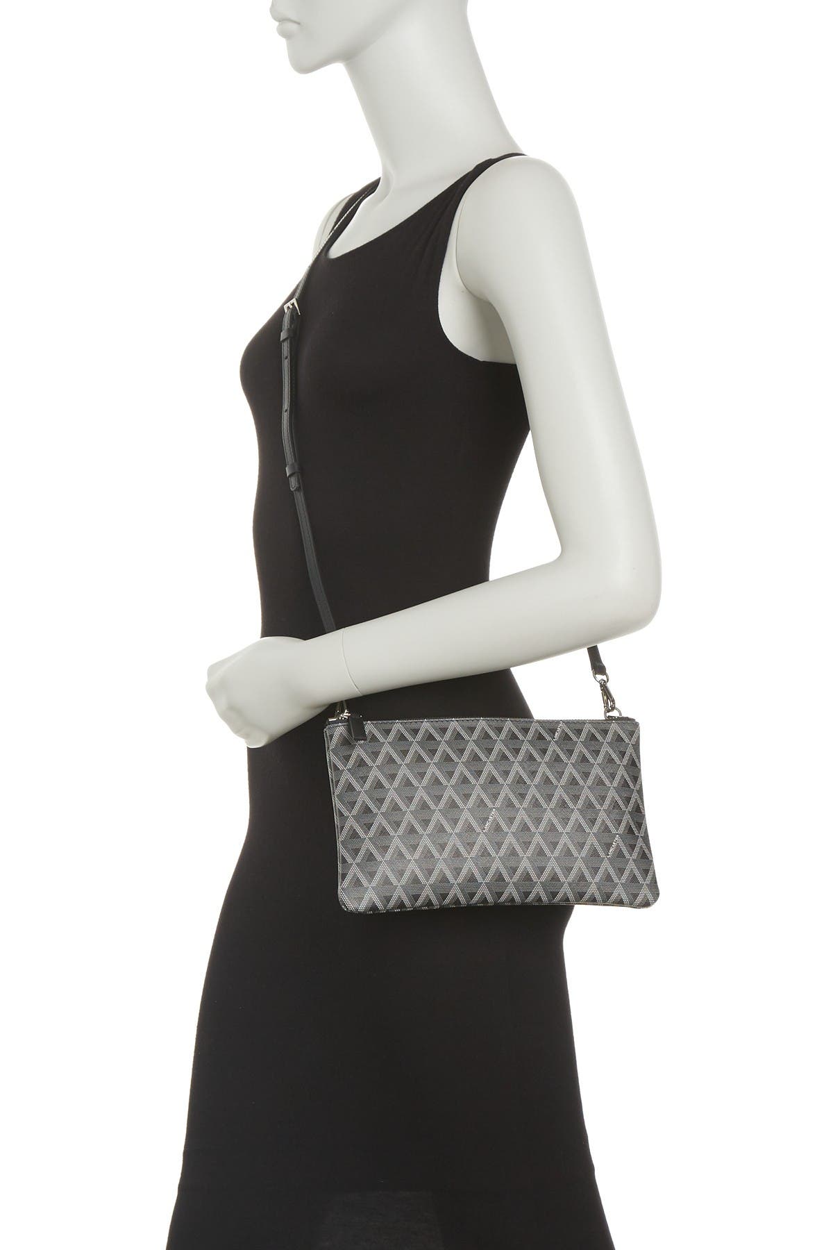 LANCASTER PARIS Ikon Small Flat Leather Crossbody Bag, Alternate, color, 