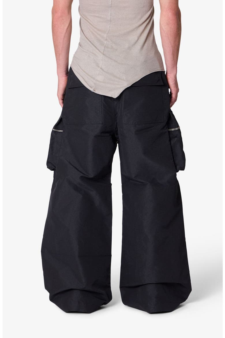 Baggy Rave Zip Cargo Pants, Alternate, color, BLACK