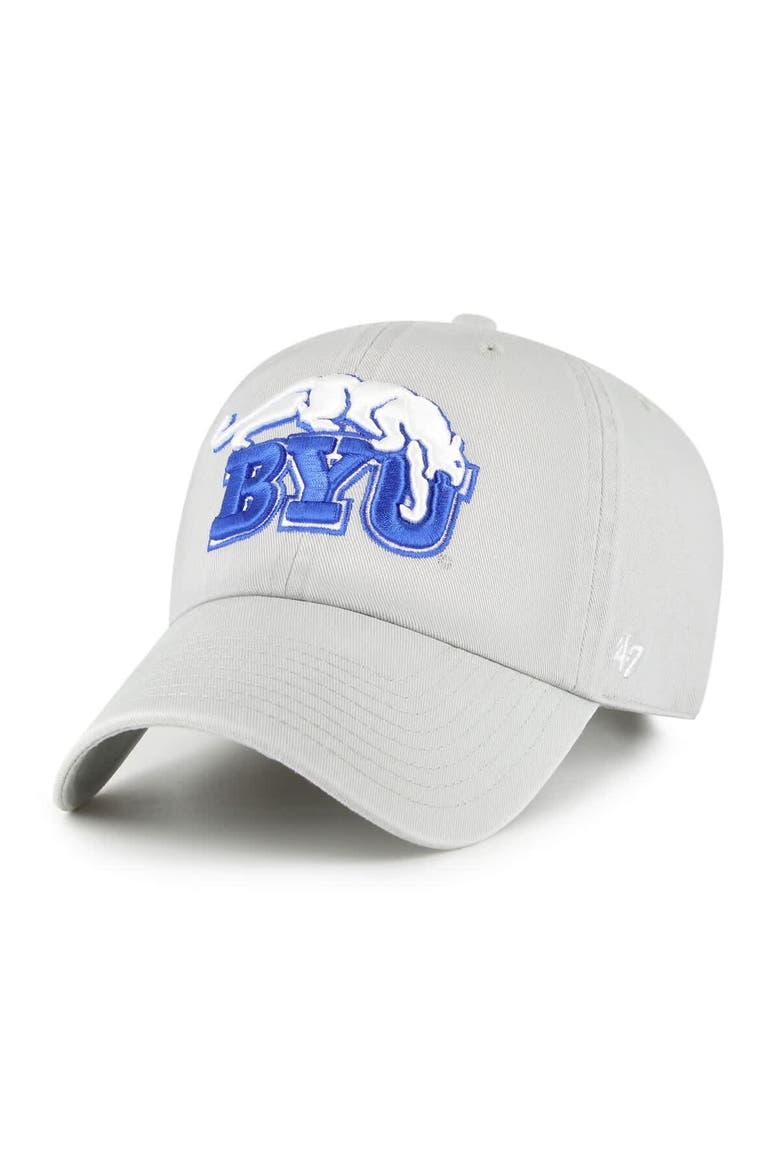 Men's '47 Gray BYU Cougars Vault Clean Up Adjustable Hat, Main, color, Gray