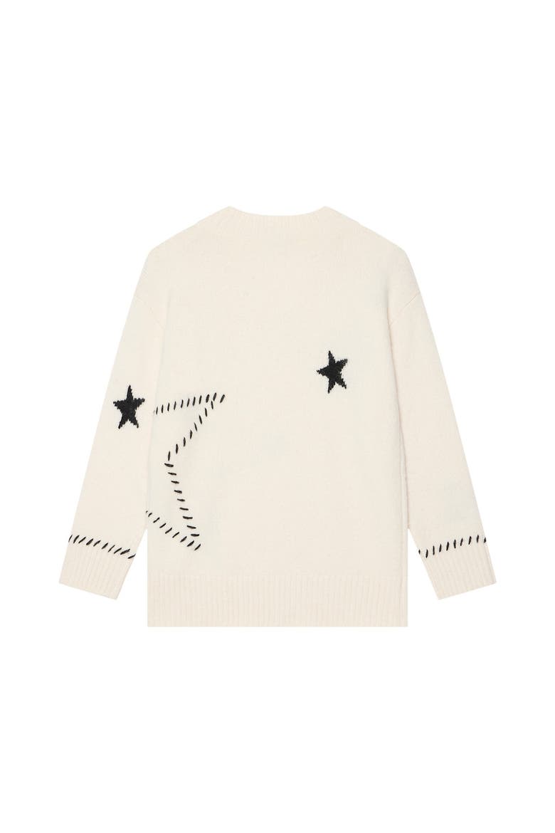 Star Knit Jumper Long Sleeve Regular Cardigan, Alternate, color, Cream