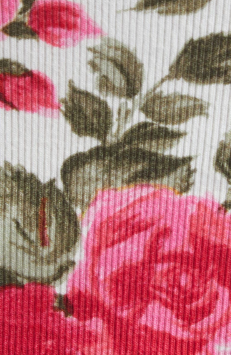 Chloé Roses Print Rib Henley Tank, Alternate, color,