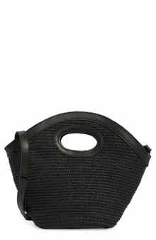 Collection XIIX Flared Cutout Handle Straw Bag