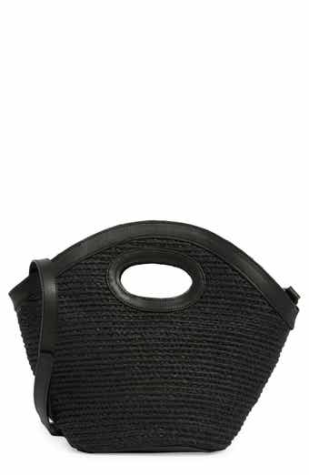 Collection XIIX Flared Cutout Handle Straw Bag