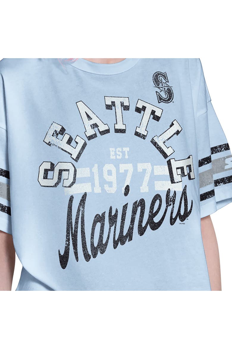 Women's Starter  Light Blue Seattle Mariners Cropped Hurry Up Offense T-Shirt, Alternate, color, Light Blue