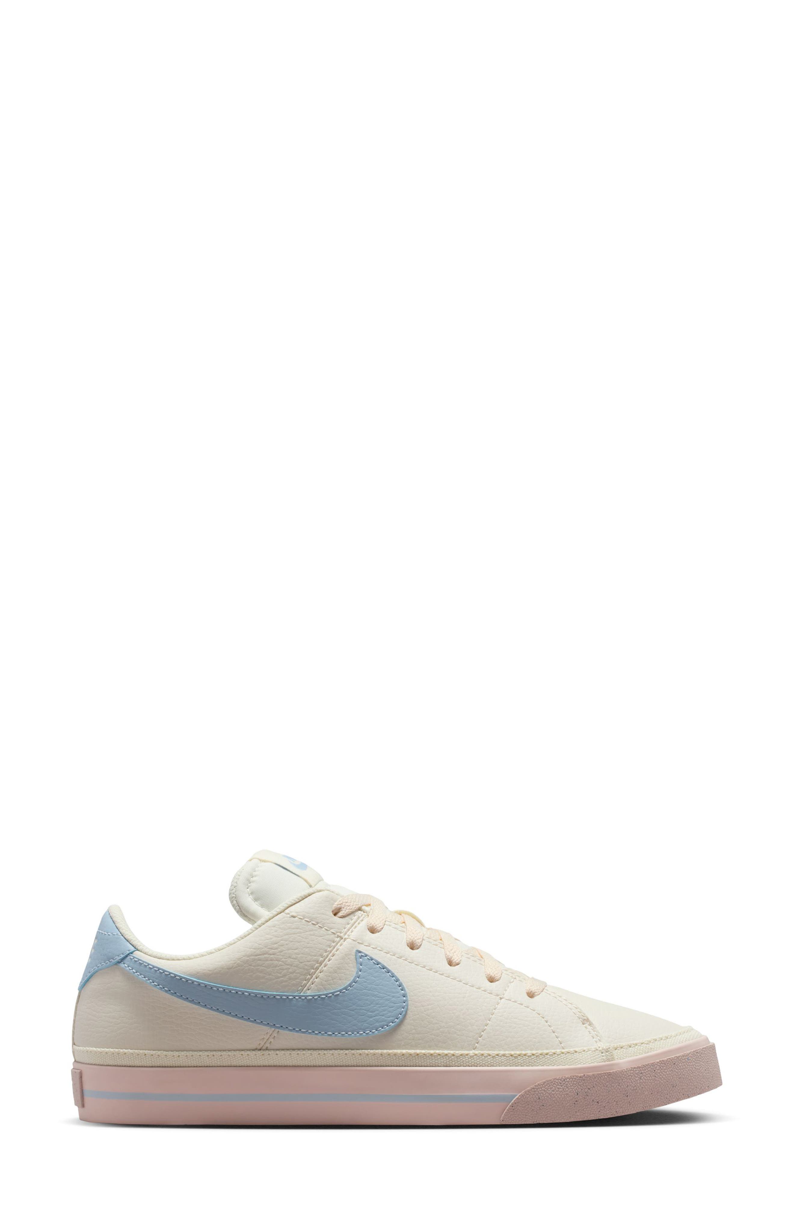 Nike Court Legacy Sneaker, Alternate, color, Pale Ivory/ Blue/ Red