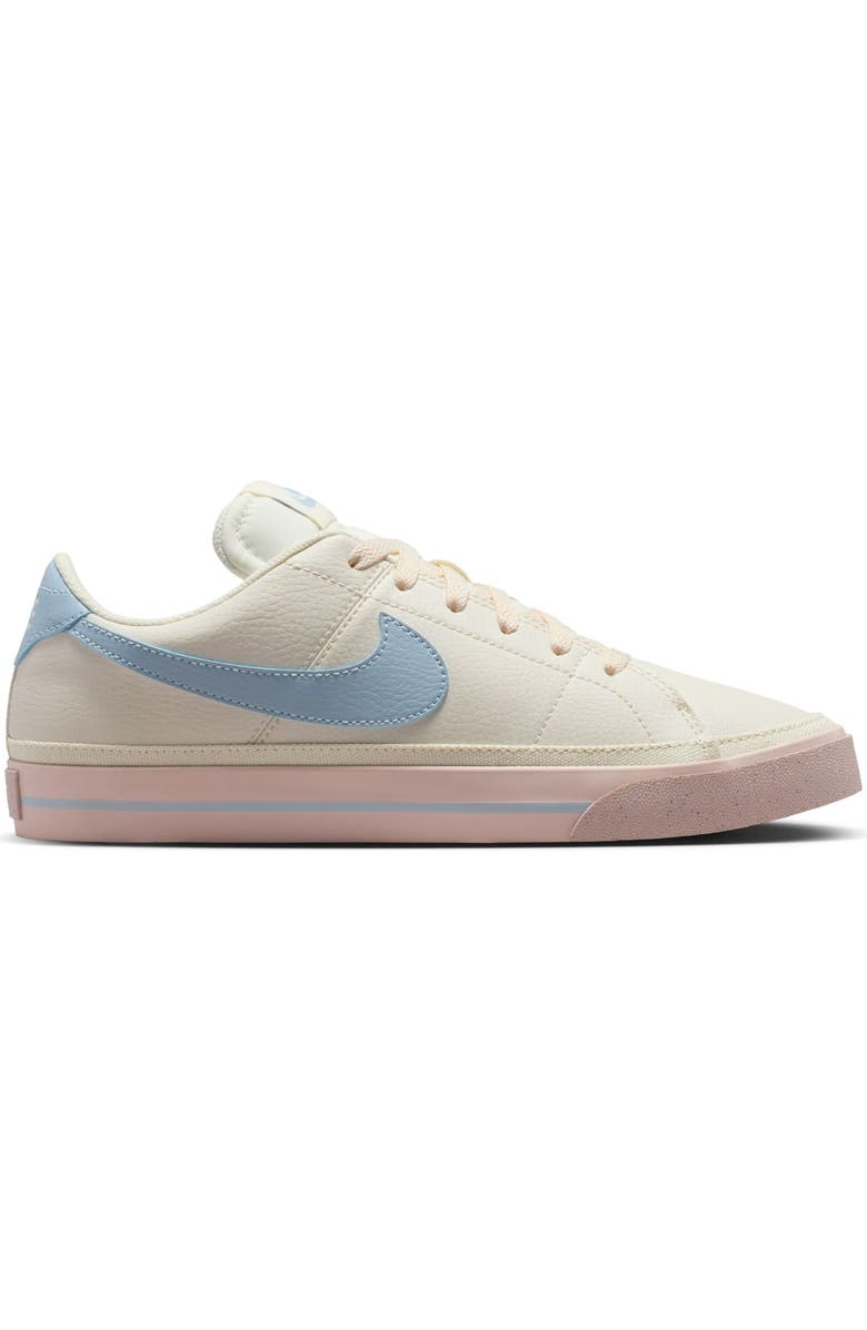 Nike Court Legacy Sneaker, Alternate, color, Pale Ivory/ Blue/ Red