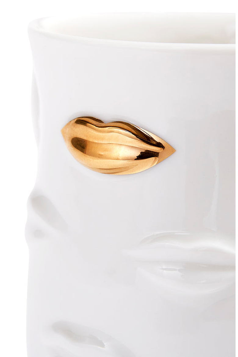 Gilded Gala Mug, Alternate, color, White / Gold