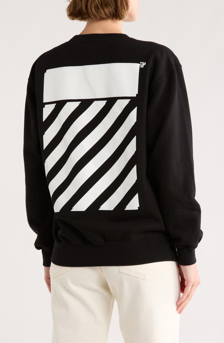 Off-White Diagonal Logo Crewneck Sweatshirt, Alternate, color, 