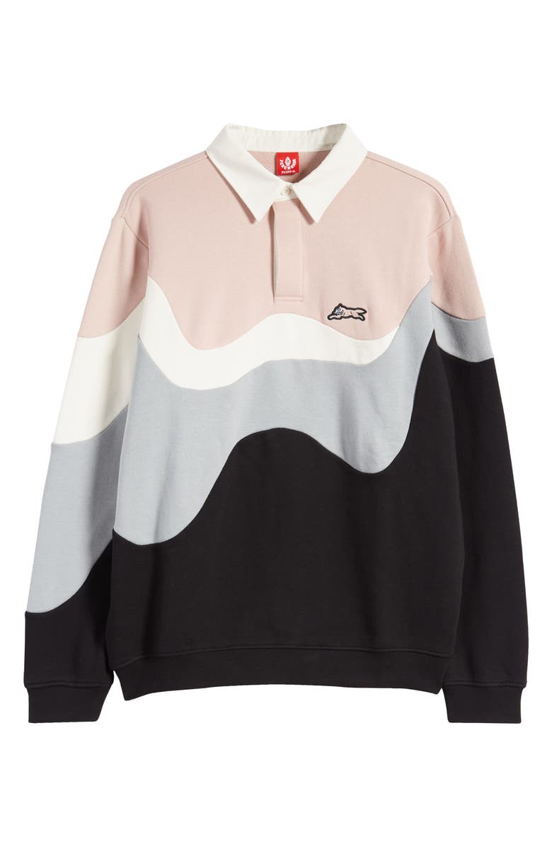 ICECREAM Big Drip Long Sleeve Polo Sweatshirt, Alternate, color, 