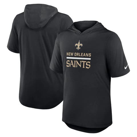 Men's Nike Black New Orleans Saints Lockup Tri-Blend Hoodie T-Shirt