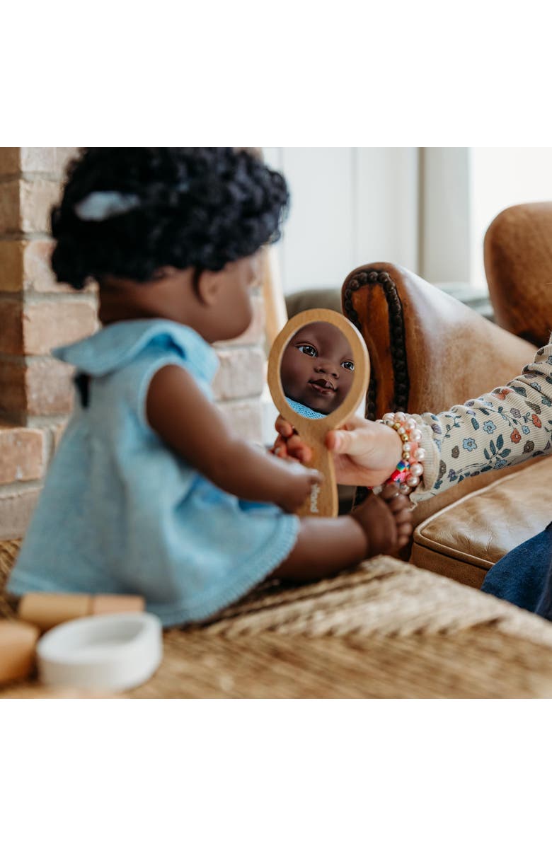 Miniland Baby Girl Doll with Dark Skin 15 inch, Alternate, color, Dark Skin
