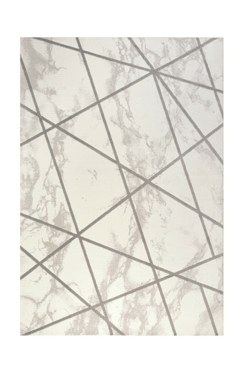 JONATHAN Y Patras Modern Geometric Marbled Area Rug, Main, color, Ivory/Gray