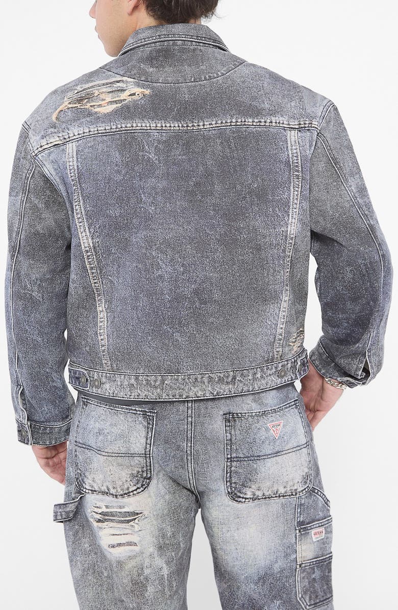 GUESS ORIGINALS Go Print Denim Trucker Jacket, Alternate, color, 