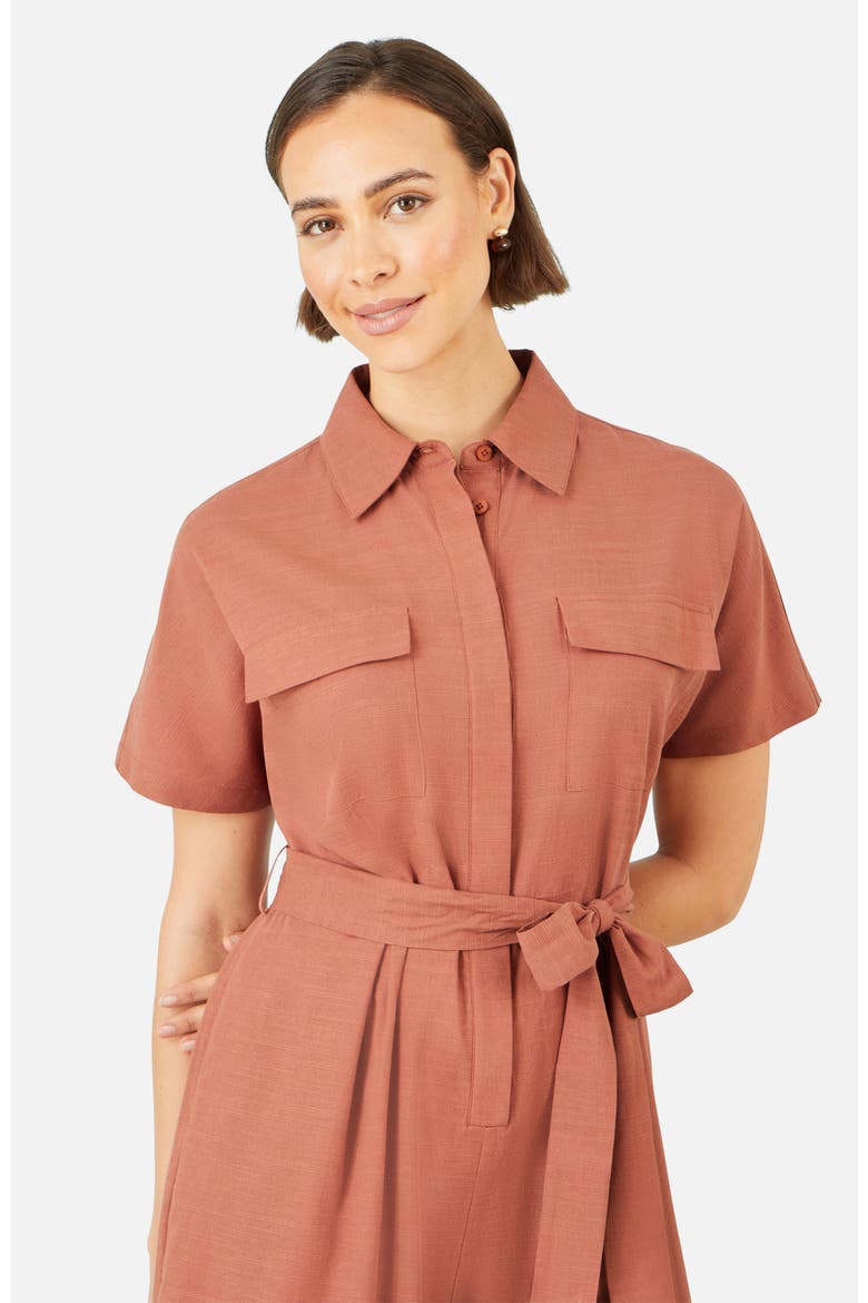Utility Relaxed Fit Jumpsuit, Alternate, color, Brown