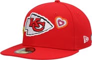 New Era Men's New Era Red Kansas City Chiefs Chain Stitch Heart 59FIFTY Fitted Hat