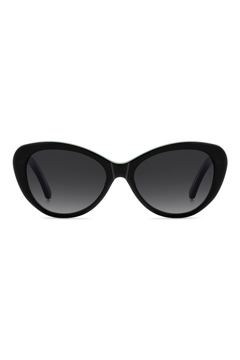 josi 55mm cat eye sunglasses, Main, color, BLACK/ DARK GREY