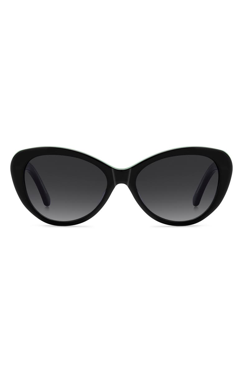 Kate Spade New York josi 55mm cat eye sunglasses, Main, color, Black/ Dark Grey